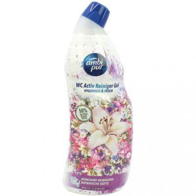 Ambi Pur WC aktivní hygienický čistící gel s vůní White Flowers 750ml