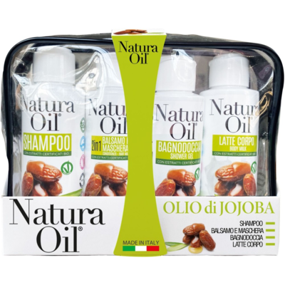 Natura Oil Tělová dárková sada s certifikovaným jojbovým olejem 4x100ml