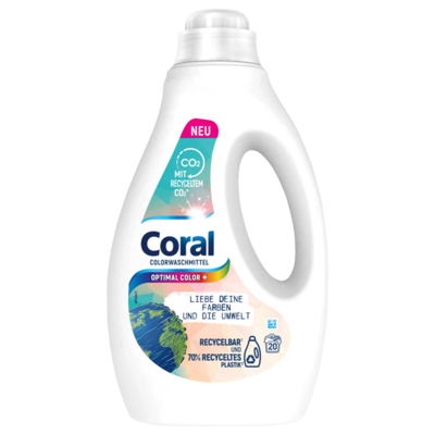 Coral prací gel na barevné prádlo Optimal Color 20PD 1l