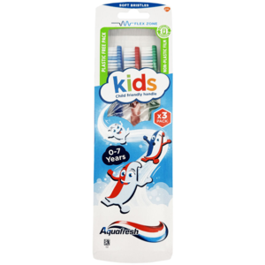 Aquafresh zubní kartáček KIDS SOFT 3ks - 0-7let