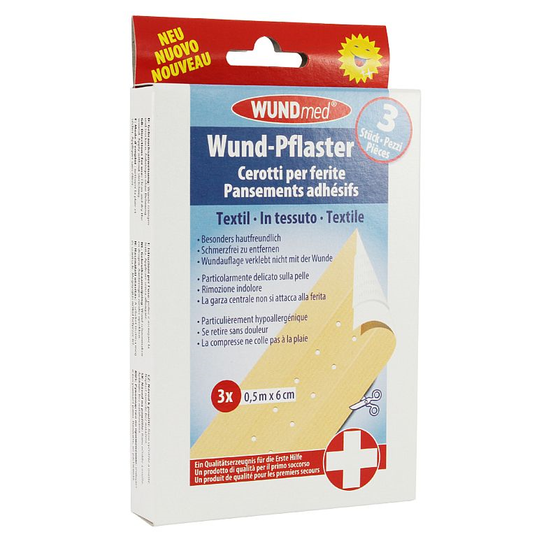 Wundmed Textilní náplast 0,5mx6cm 3ks