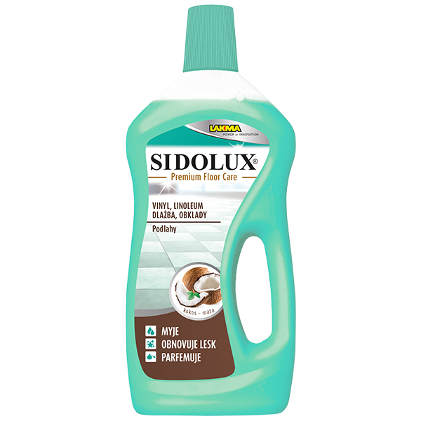 Sidolux Premium na vinyl, dlažbu, linolea - kokos a máta, 750ml