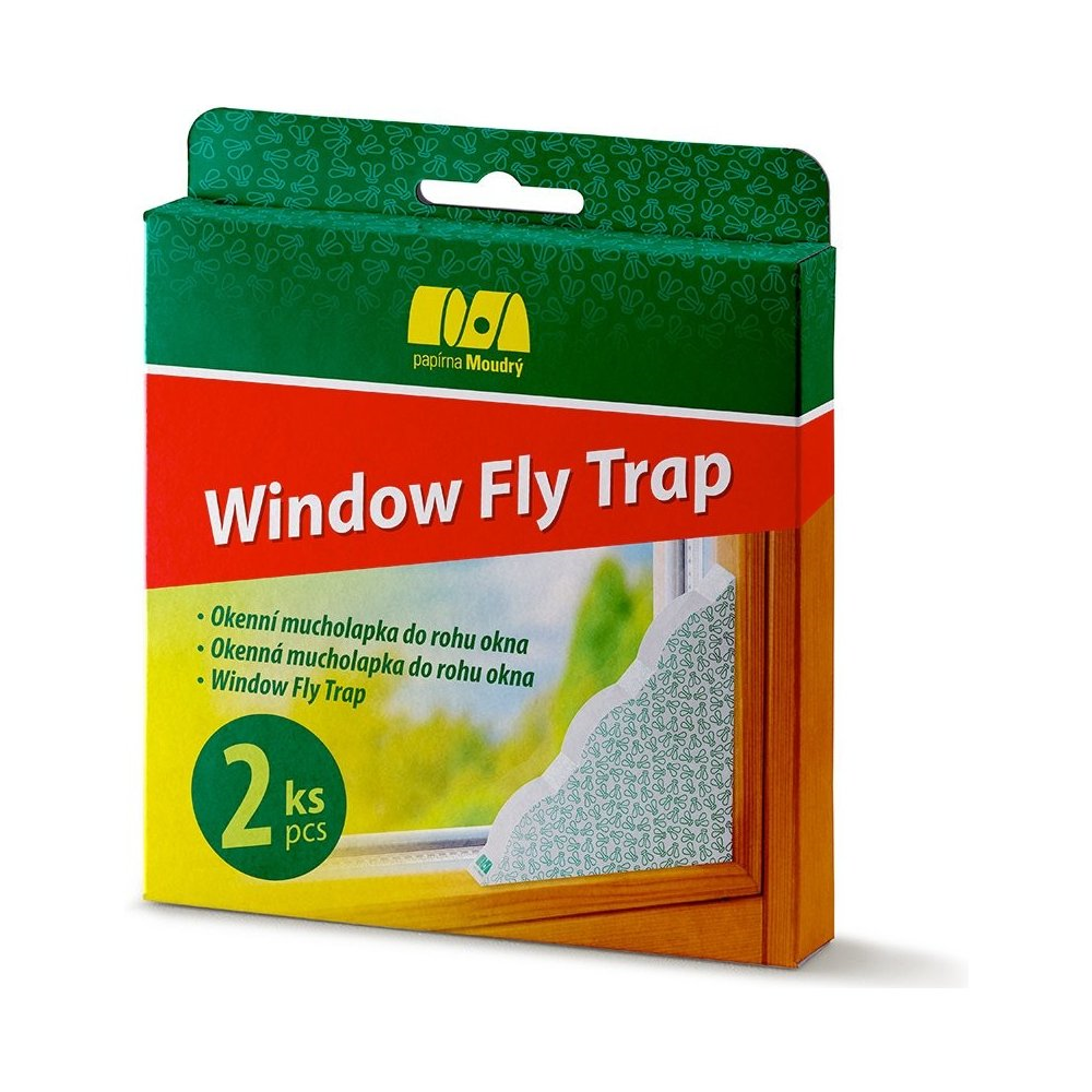 Moudrý Window Fly Trap Okenní mucholapka do rohu okna 2 ks