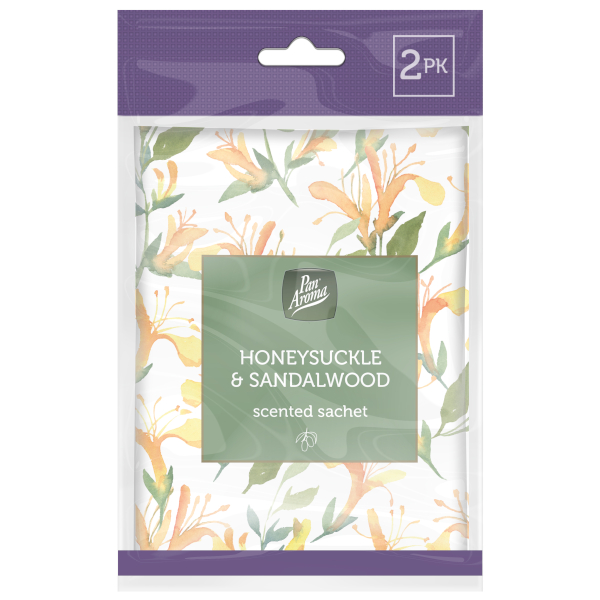 PanAroma vonný sáček Honeysuckle & Sandalwood do šatníku, botníku nebo vozidla 2ks